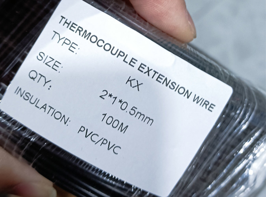 Prezzo buon Tipo cavo di estensione nero rosso dell'isolamento del PVC di K 0.5*2 della termocoppia di KPX con la guaina del PVC in linea